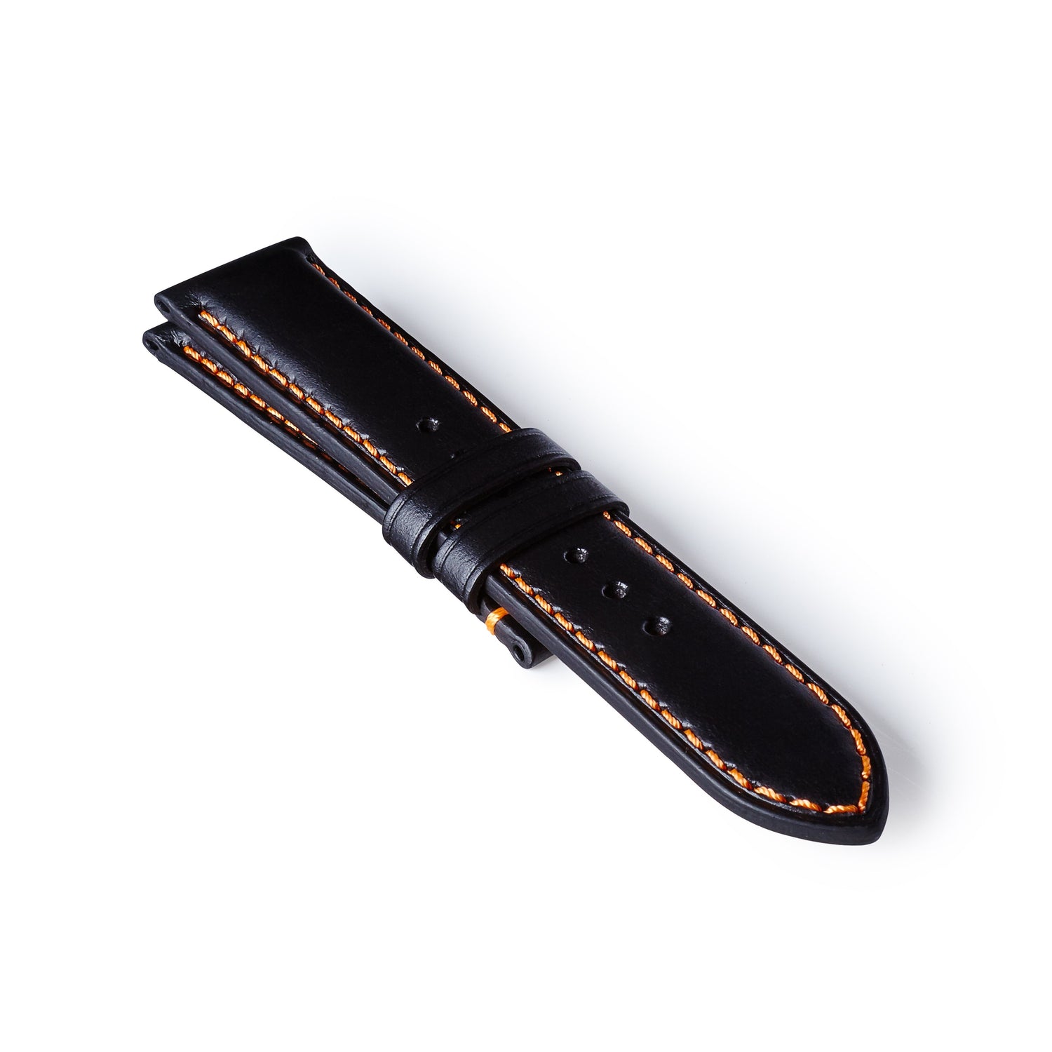 Bremont Chronometers Straps | Mens | Leather Leather Strap - Black/Orange