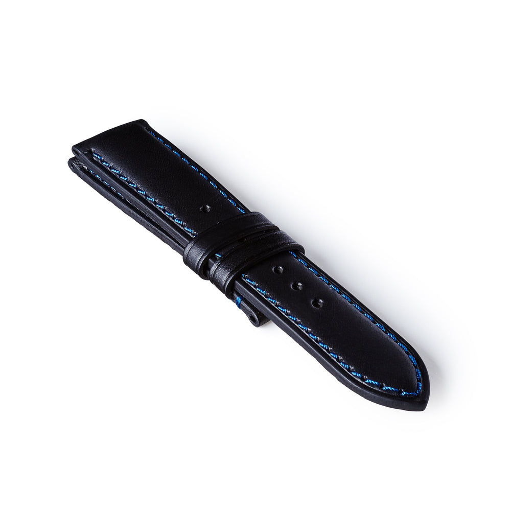 Bremont Chronometers Straps | Mens | Leather Leather Strap - Black/Blue