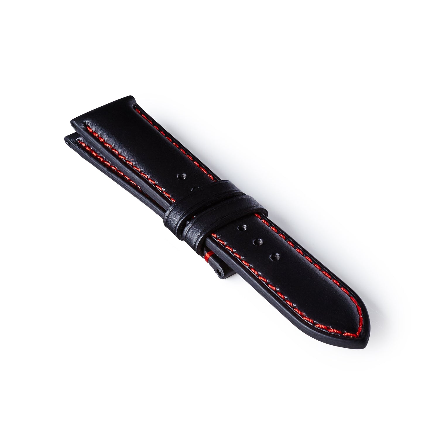 Bremont Chronometers Straps | Mens | Leather Leather Strap - Black/Red