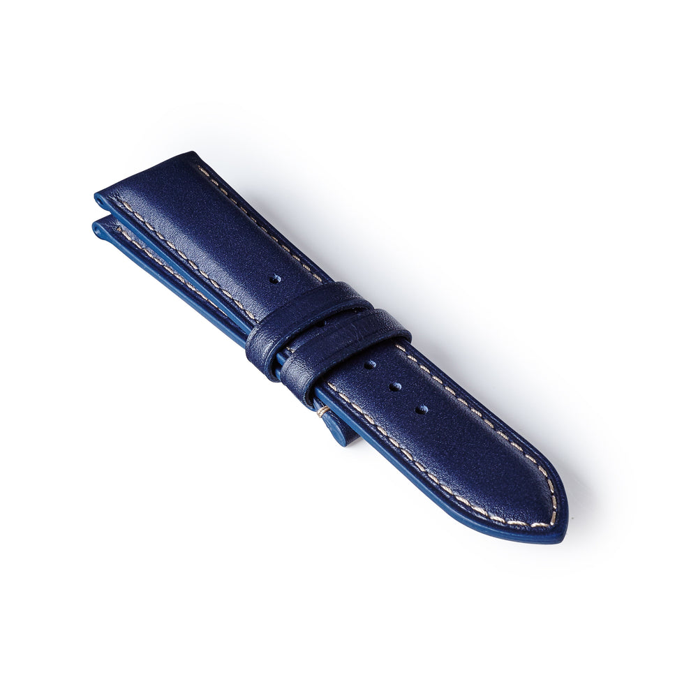 Bremont Chronometers Straps | Mens | Leather 22mm / Regular Leather Strap - Blue/White