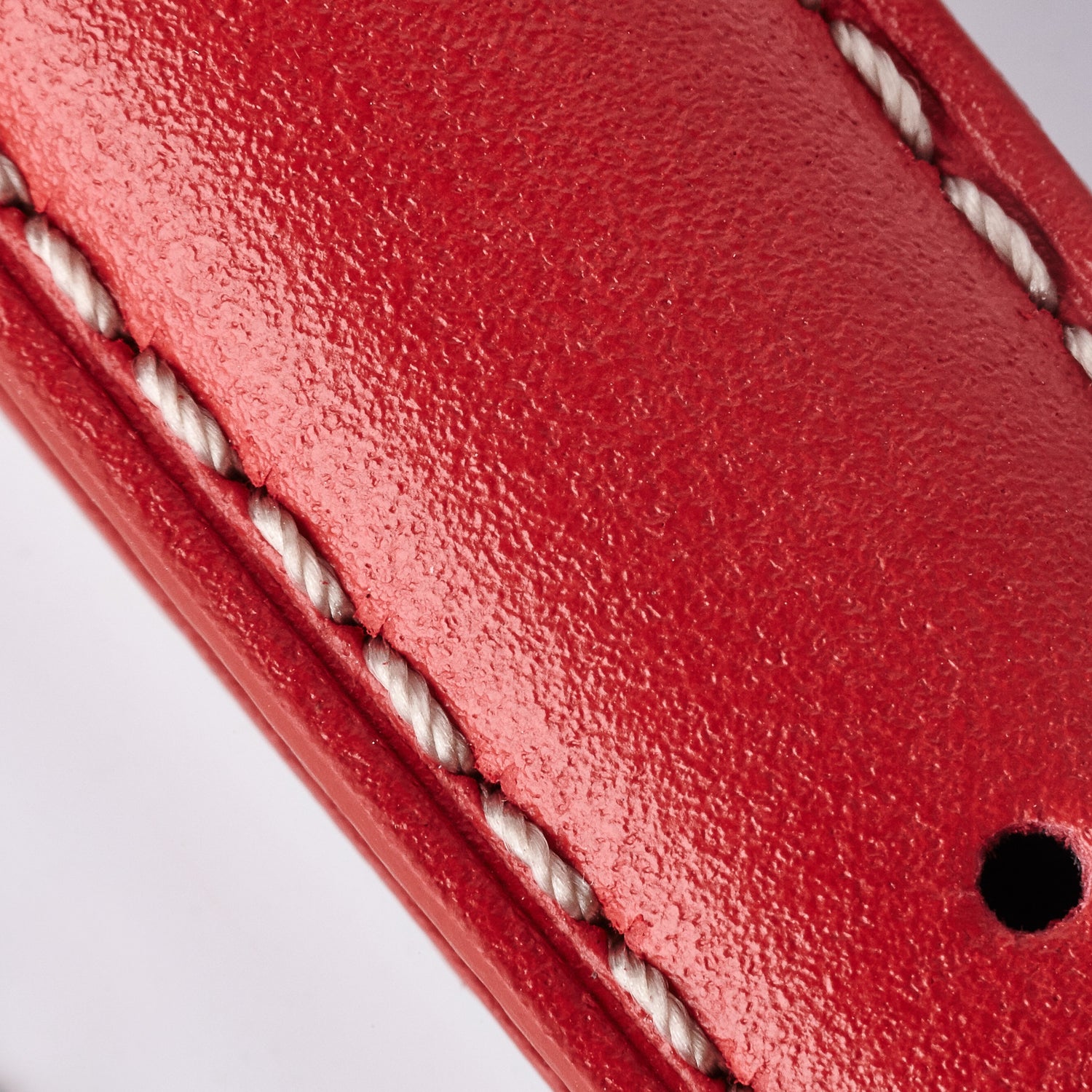 Bremont Chronometers Straps | Mens | Leather 20mm / Regular Leather Strap - Red/White