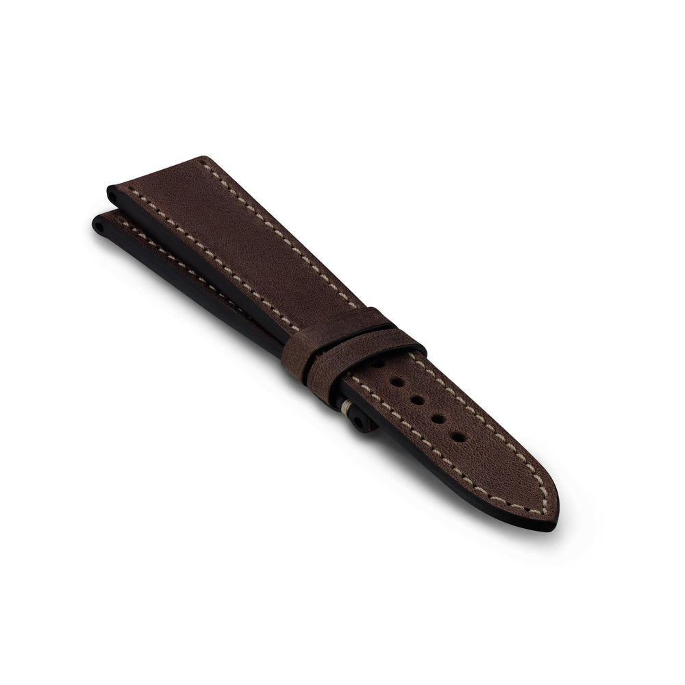 Bremont Chronometers Straps | Mens | Leather | Vintage Vintage Leather Strap - Dark Brown - Full Stitch