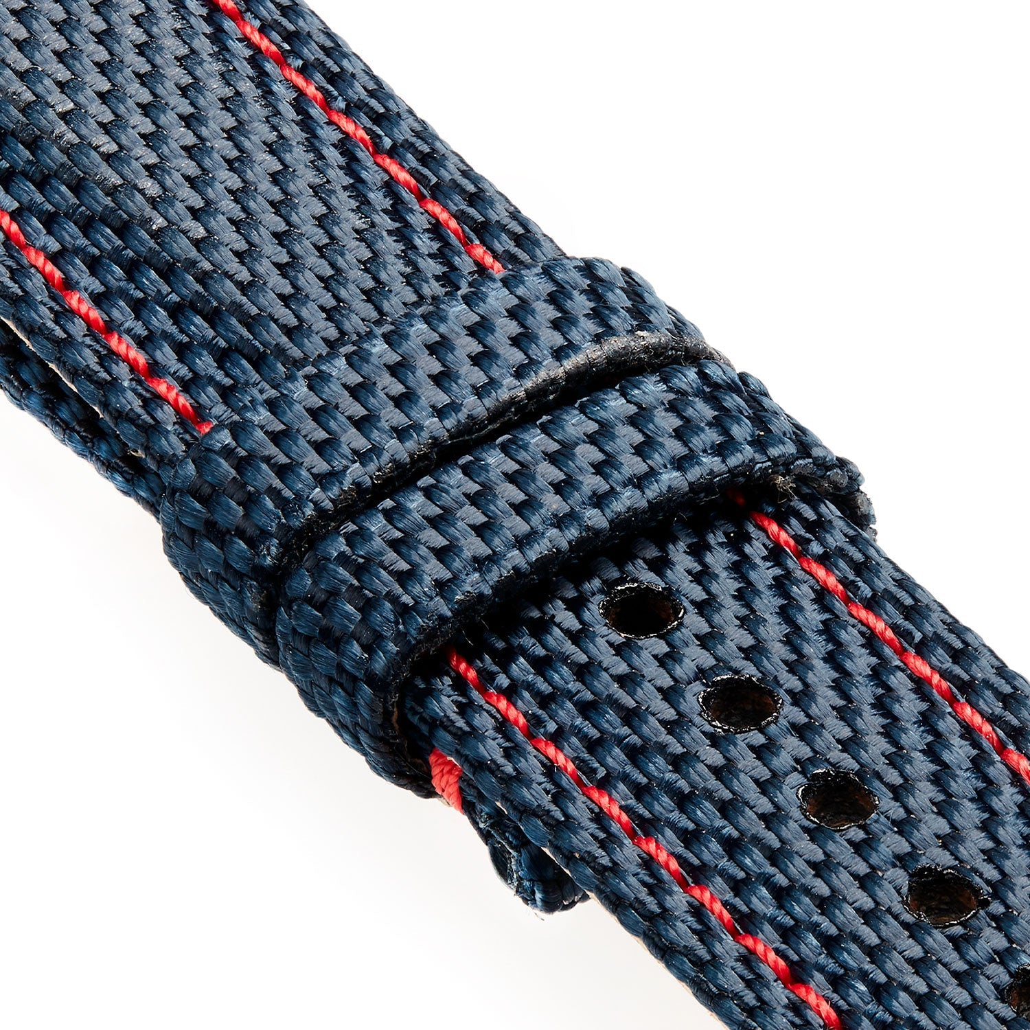 Blue Kevlar Strap Red Stitching 