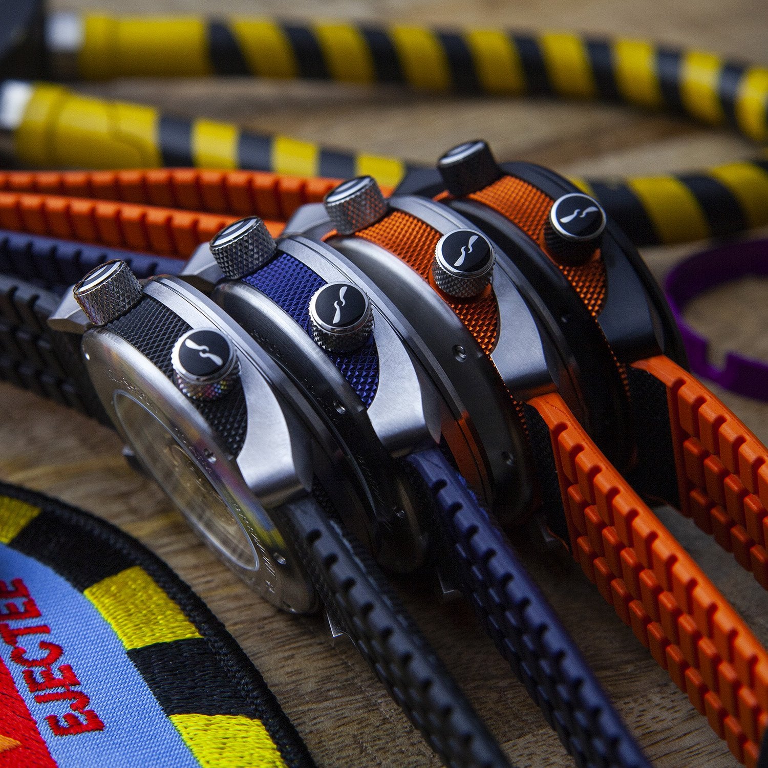 Bremont Watch Company Straps | Mens | Chalgrove | Rubber | Leather Orange Chalgrove Strap