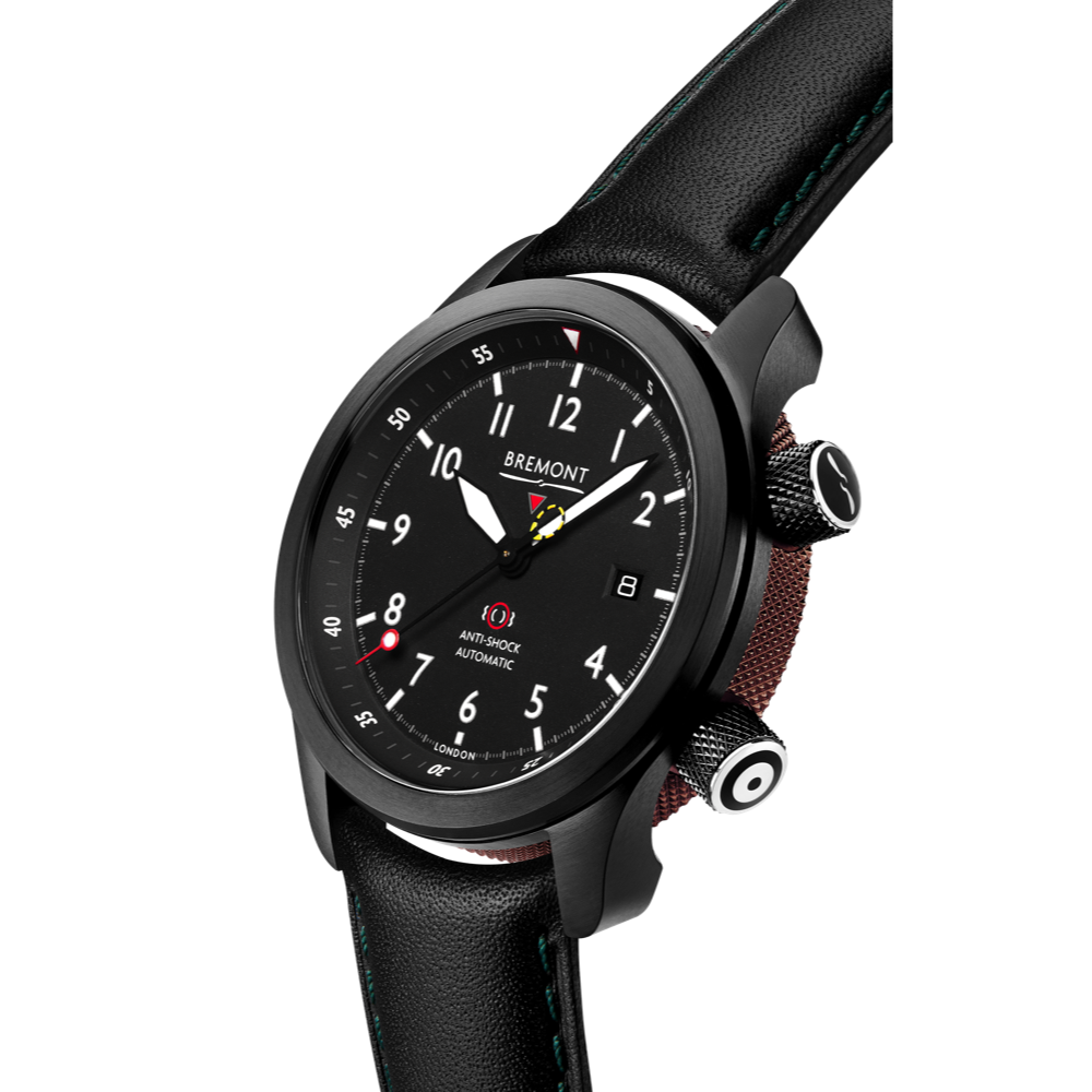 Bremont Watch Company Configurator MBII Custom DLC, Black Dial with Anthracite Barrel & Closed Case Back