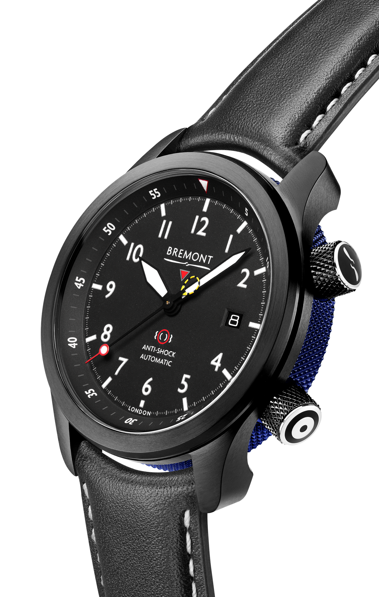 Bremont Watch Company Configurator MBII Custom DLC, Black Dial with Dark Blue Barrel & Open Case Back