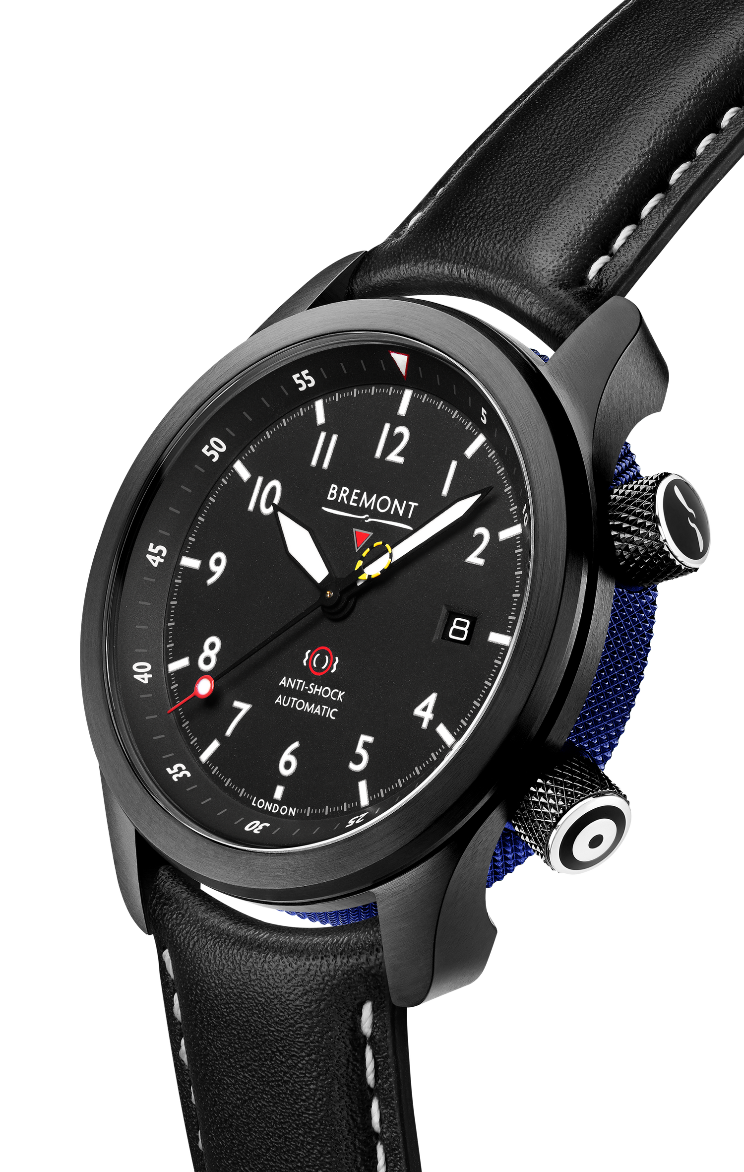Bremont Watch Company Configurator MBII Custom DLC, Black Dial with Dark Blue Barrel & Open Case Back