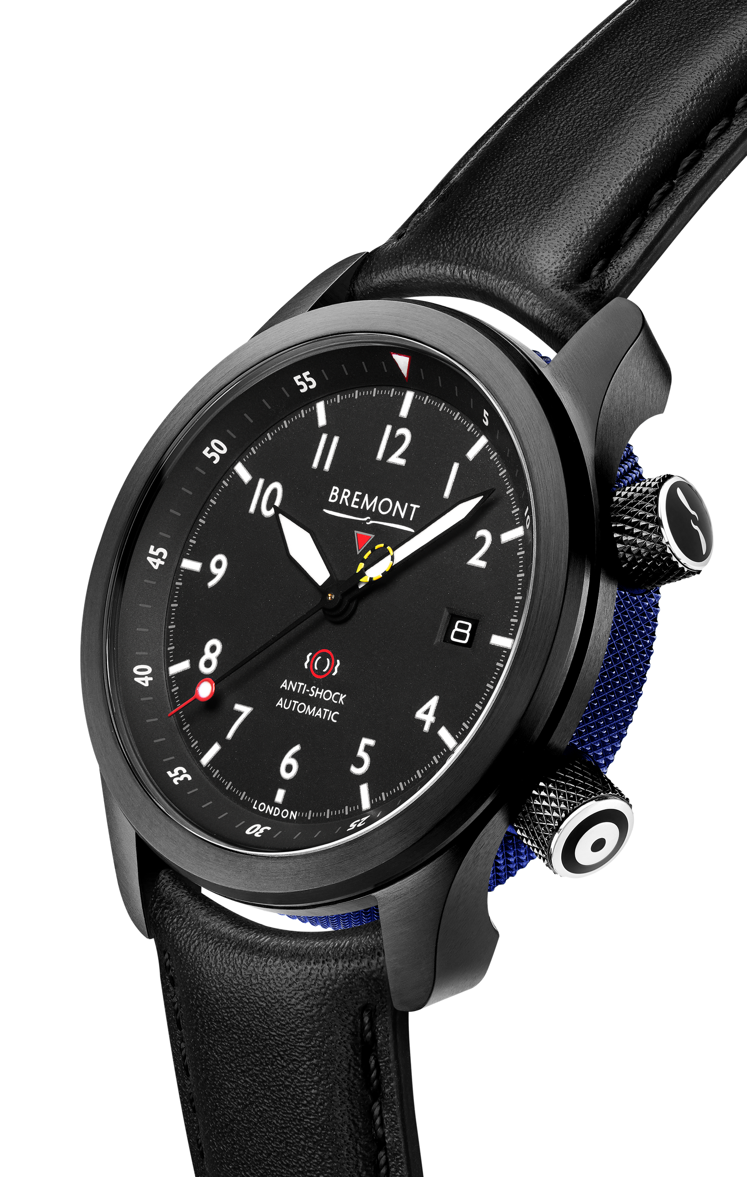 Bremont Watch Company Configurator MBII Custom DLC, Black Dial with Dark Blue Barrel & Open Case Back