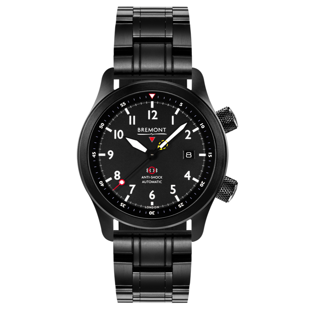 Bremont Watch Company Configurator DLC Strap / Regular / Deployment Clasp MBII Custom DLC, Black Dial with Anthracite Barrel & Closed Case Back