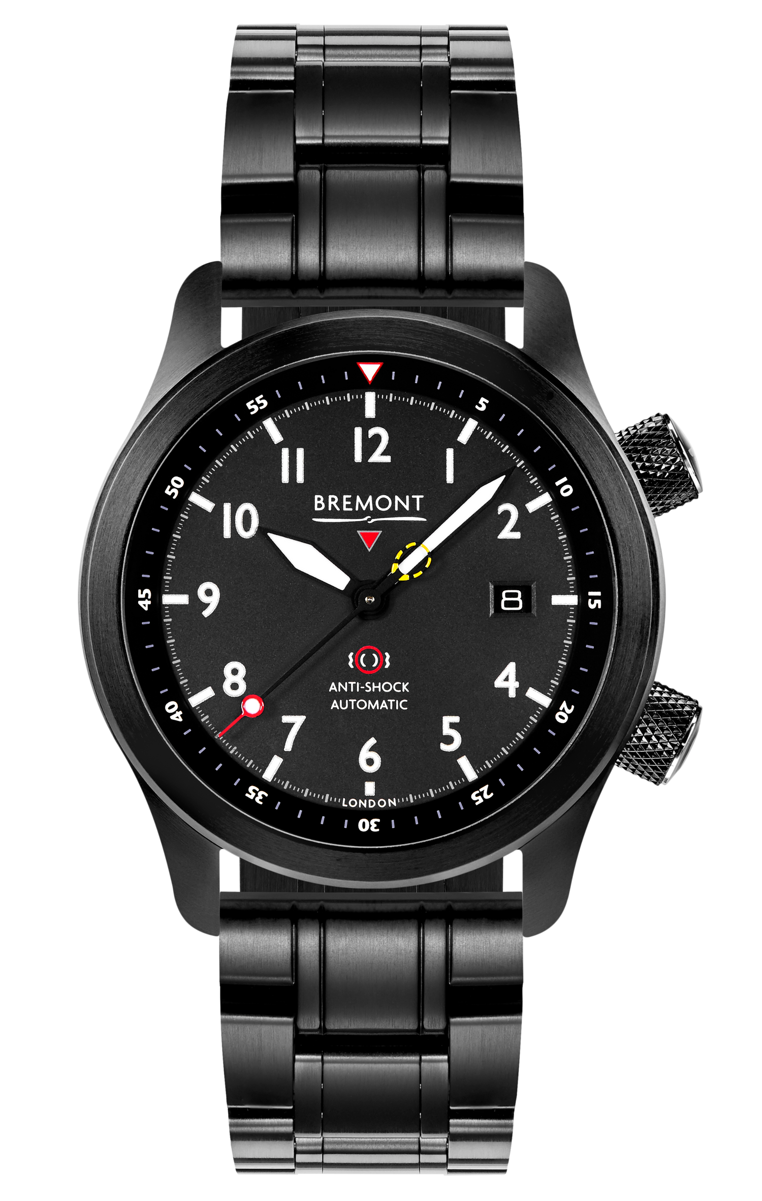 Bremont Watch Company Configurator DLC Strap / Regular / Deployment Clasp MBII Custom DLC, Black Dial with Dark Blue Barrel & Open Case Back