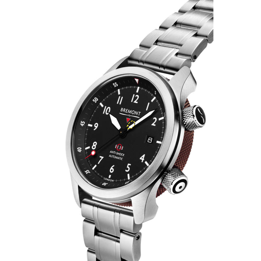 Bremont Watch Company Configurator MBII Custom Stainless Steel, Black Dial with Anthracite Barrel & Open Case Back