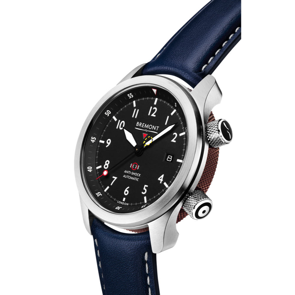 Bremont Watch Company Configurator MBII Custom Stainless Steel, Black Dial with Anthracite Barrel & Closed Case Back