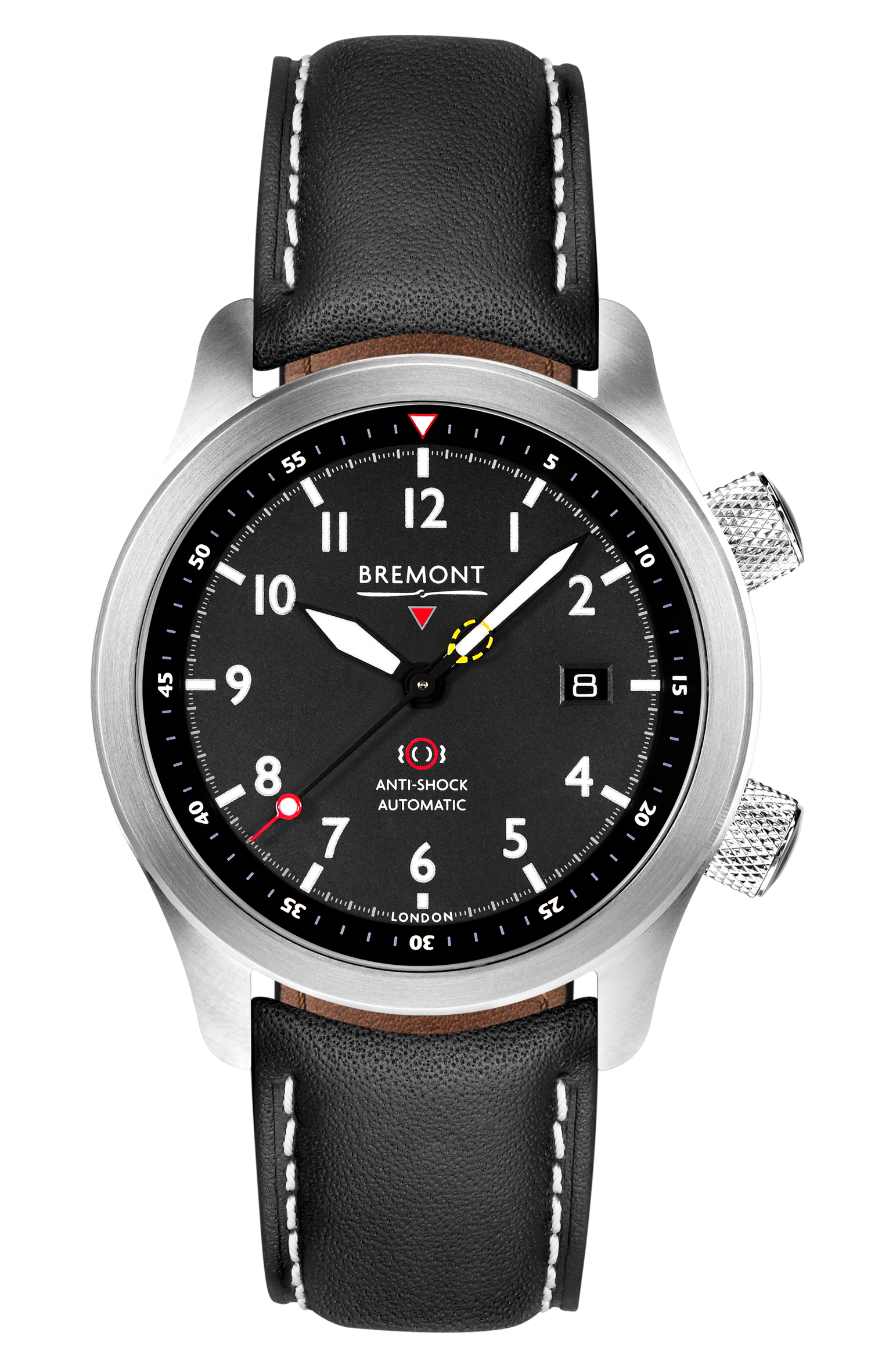 Bremont Watch Company Configurator MBII Custom Stainless Steel, Black Dial with Dark Blue Barrel & Closed Case Back