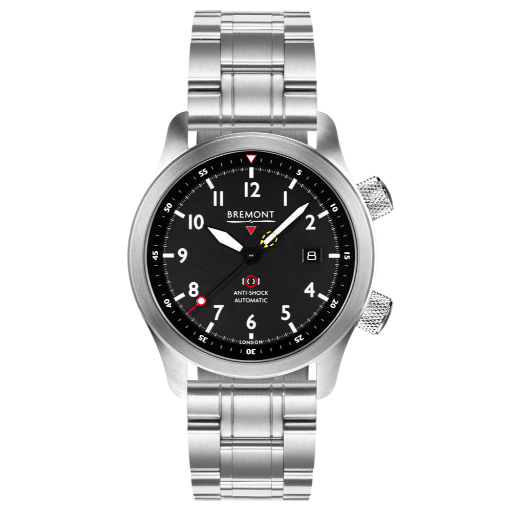 Bremont Watch Company Configurator Stainless Steel / Regular / Deployment Clasp MBII Custom Stainless Steel, Black Dial with Jet Barrel & Closed Case Back