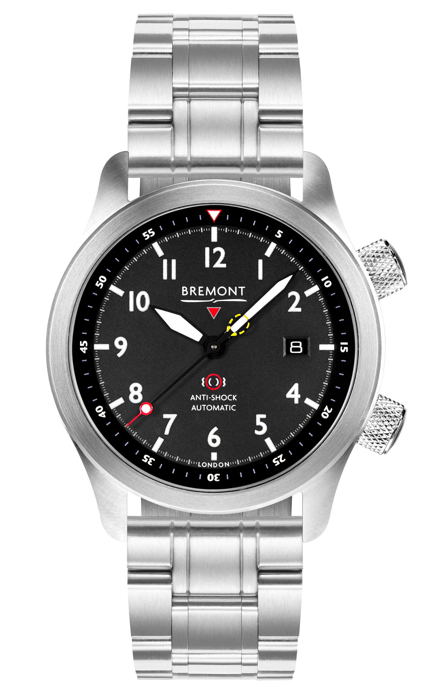 Bremont Watch Company Configurator Stainless Steel Strap / Regular / Deployment Clasp MBII Custom Stainless Steel, Black Dial with Dark Blue Barrel & Open Case Back