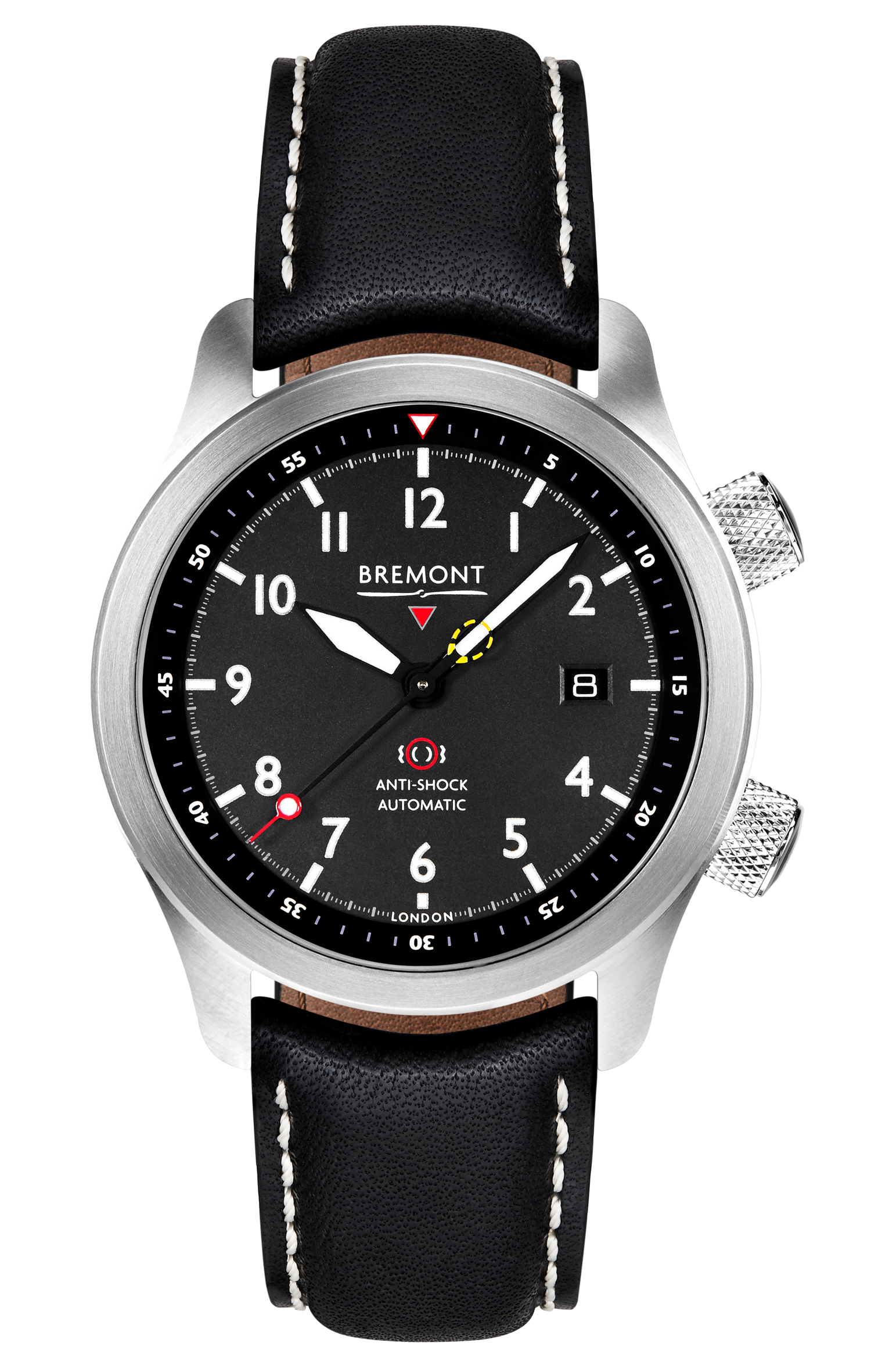 Bremont Watch Company Configurator MBII Custom Stainless Steel, Black Dial with Dark Blue Barrel & Closed Case Back