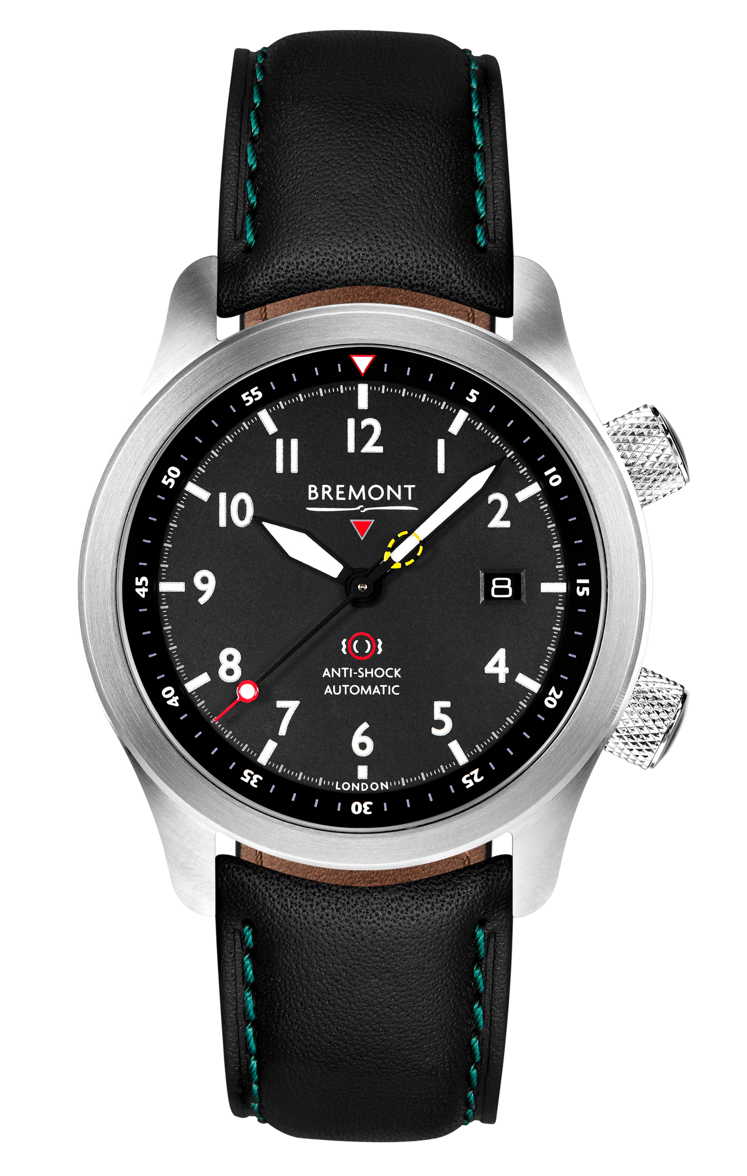 Bremont Watch Company Configurator MBII Custom Stainless Steel, Black Dial with Dark Blue Barrel & Closed Case Back