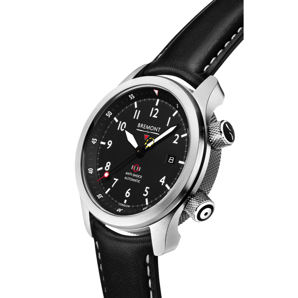 Bremont Watch Company Configurator MBII Custom Stainless Steel, Black Dial with Titanium Barrel & Closed Case Back