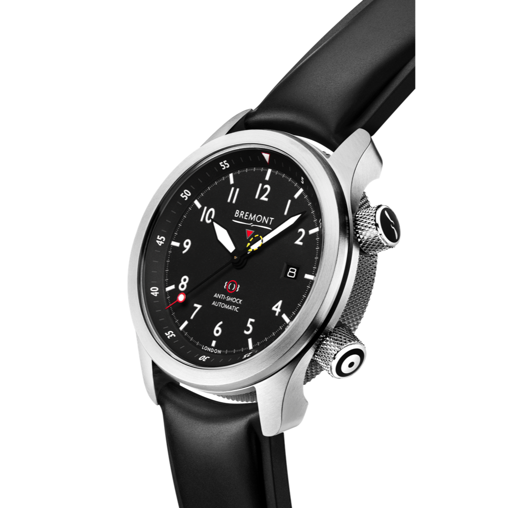 Bremont Watch Company Configurator MBII Custom Stainless Steel, Black Dial with Titanium Barrel & Closed Case Back