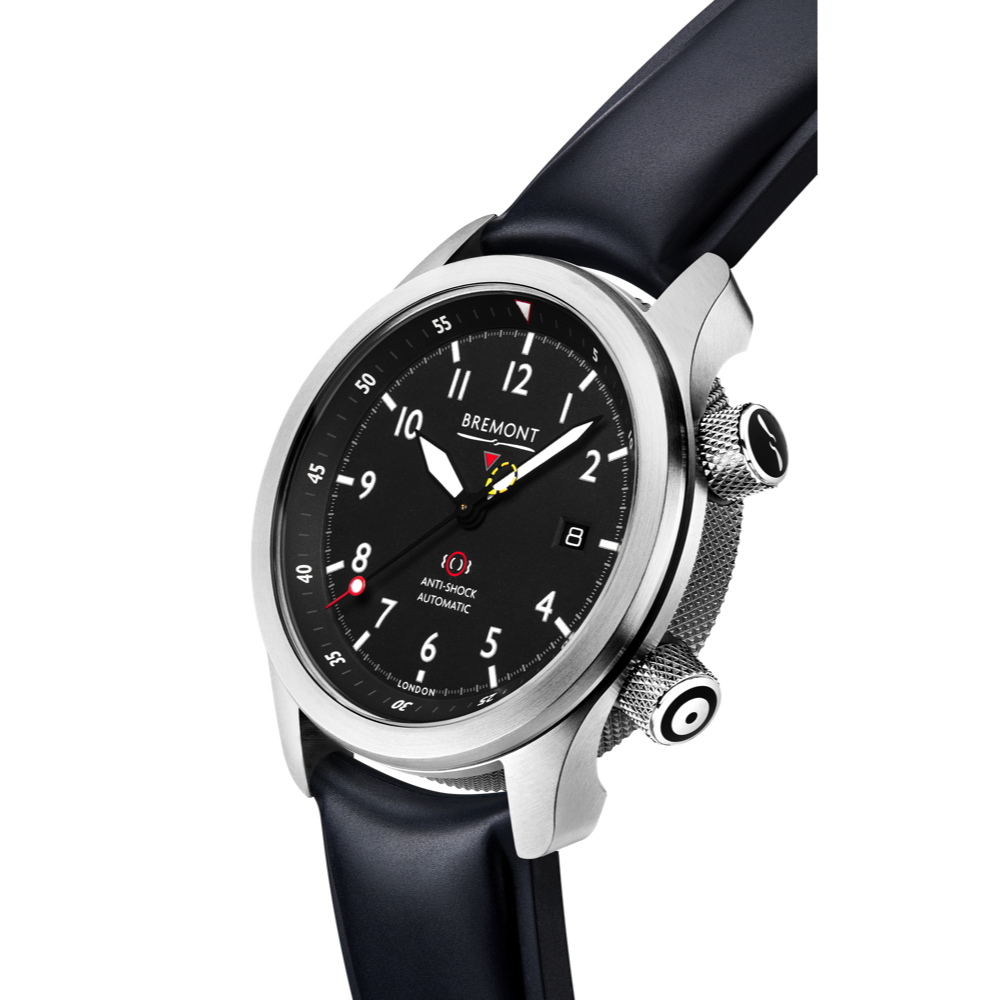 Bremont Watch Company Configurator MBII Custom Stainless Steel, Black Dial with Titanium Barrel & Closed Case Back