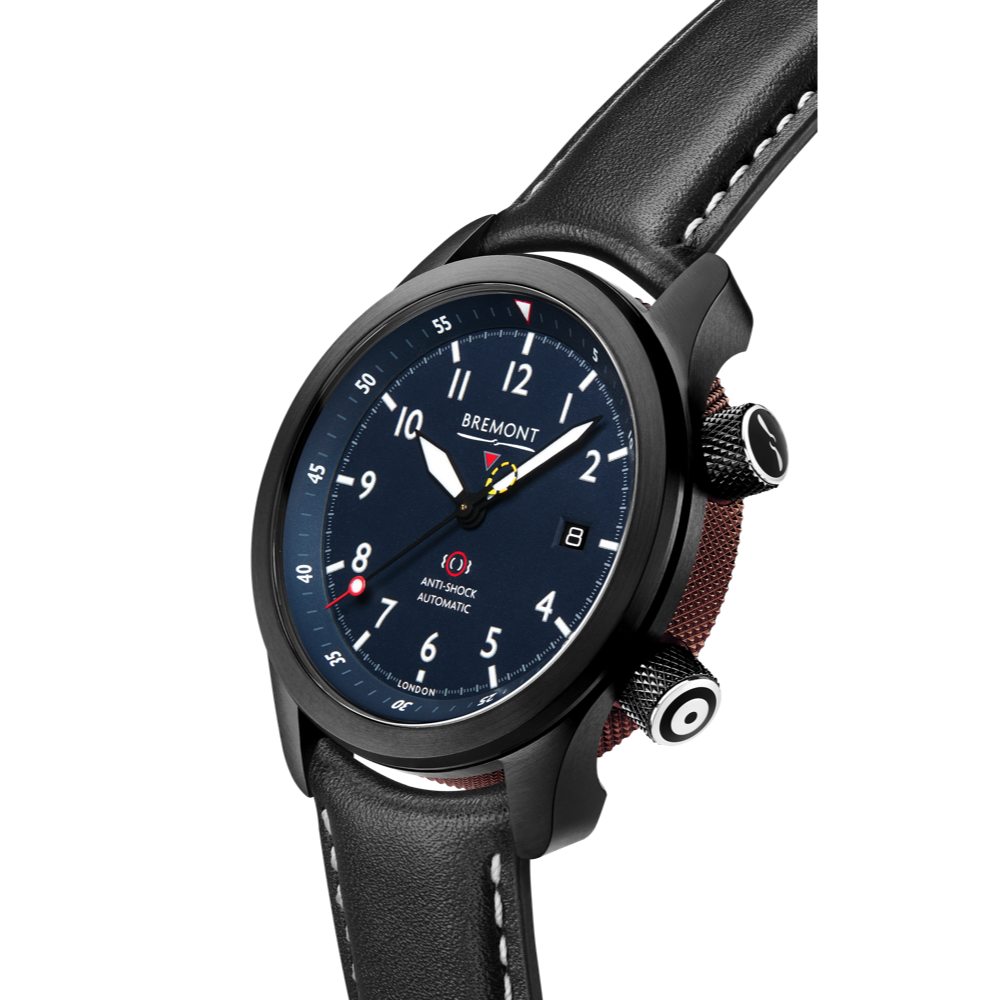 Bremont Watch Company Configurator MBII Custom DLC, Blue Dial with Anthracite Barrel & Closed Case Back