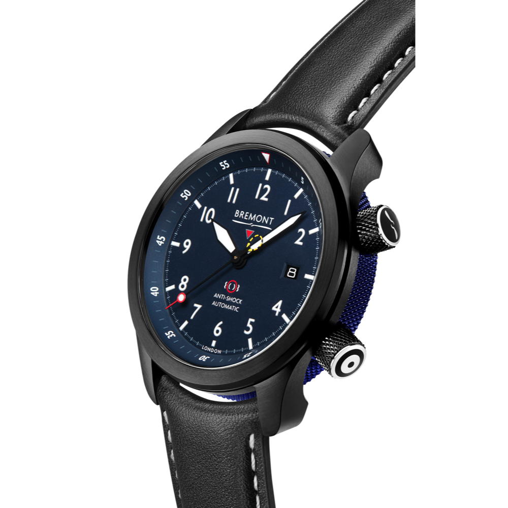 Bremont Watch Company Configurator MBII Custom DLC, Blue Dial with Blue Barrel & Closed Case Back