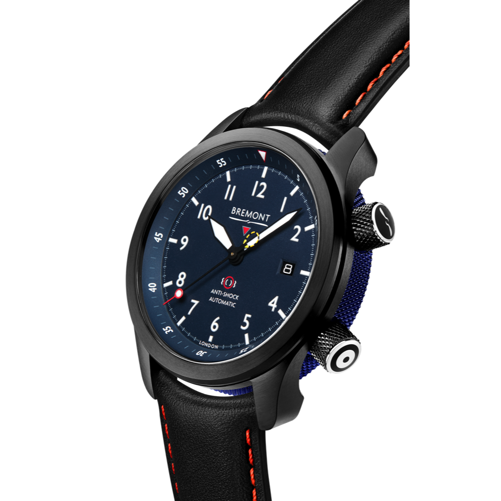 Bremont Watch Company Configurator MBII Custom DLC, Blue Dial with Blue Barrel & Closed Case Back