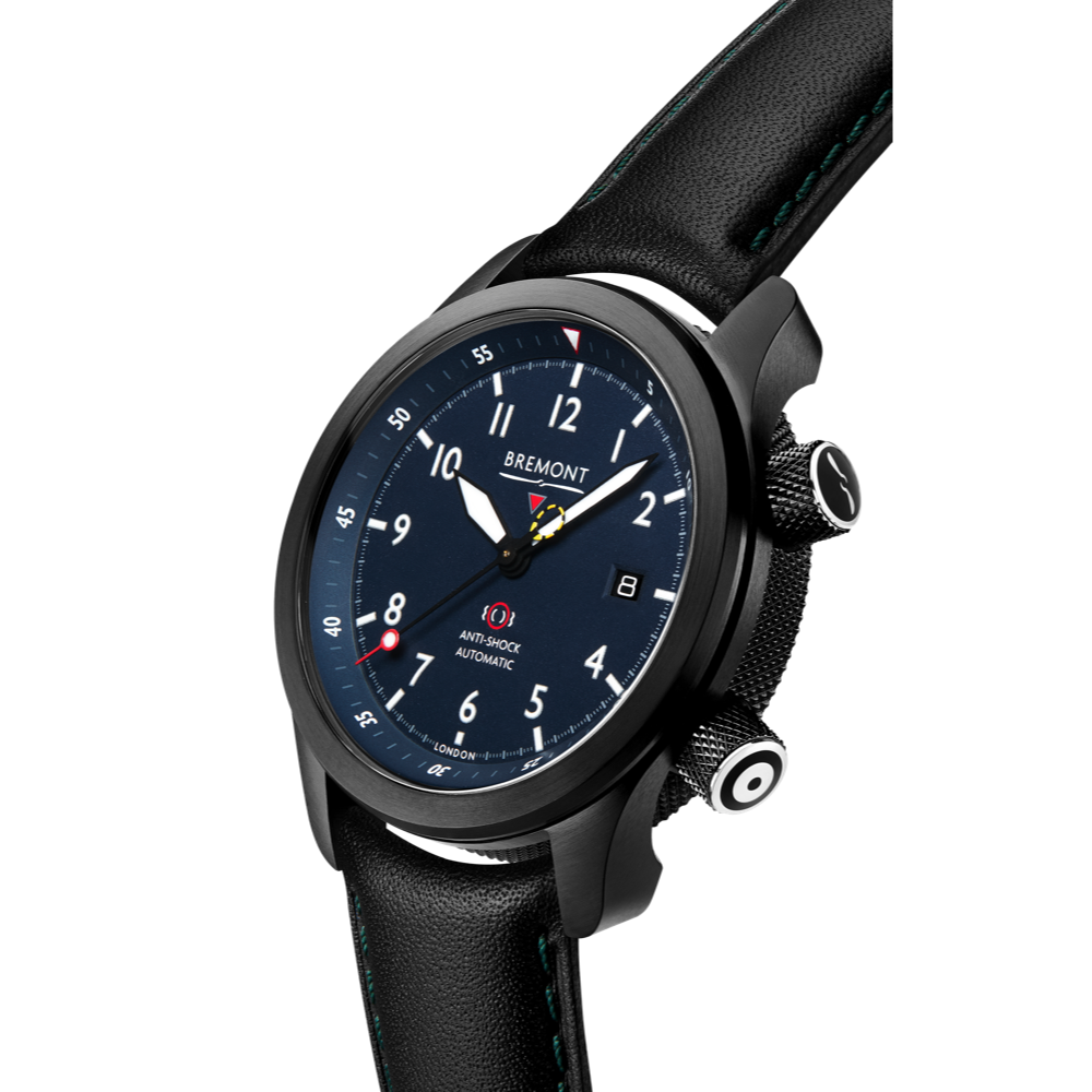 Bremont Watch Company Configurator MBII Custom DLC, Blue Dial with Jet Barrel & Closed Case Back