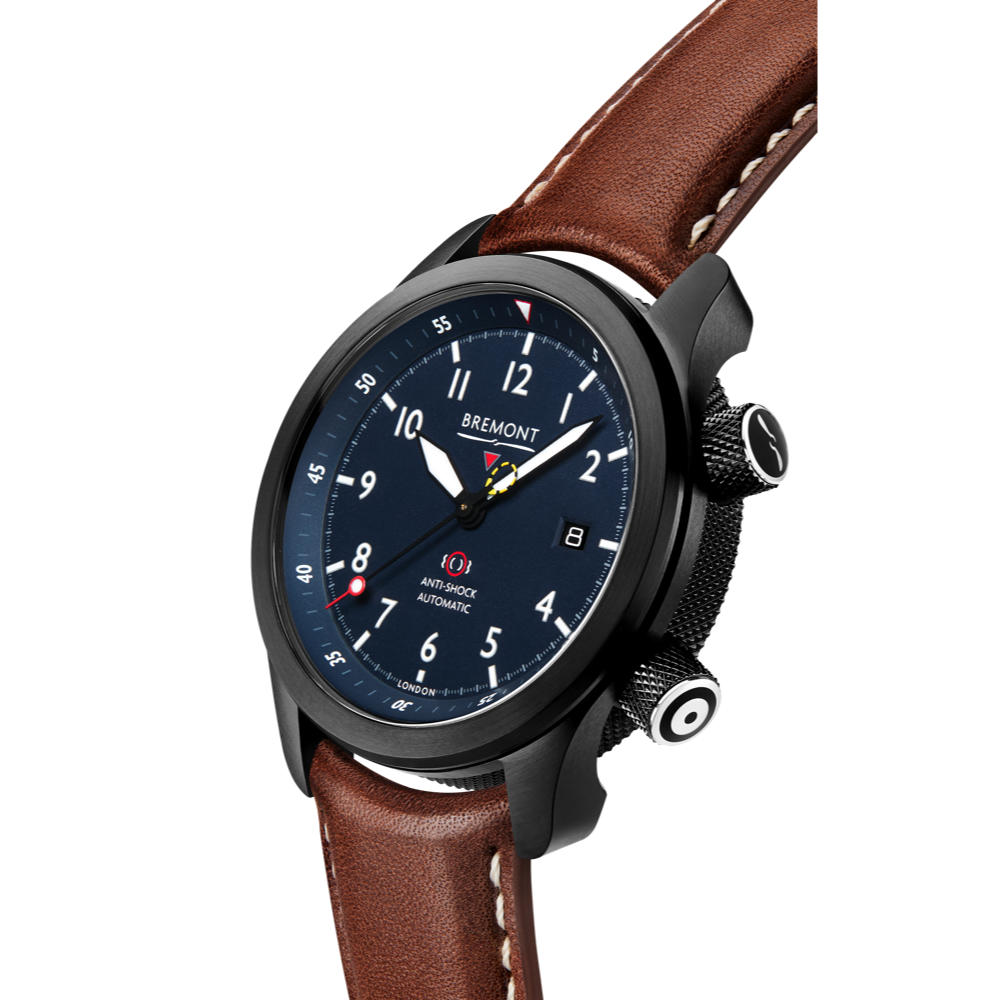 Bremont Watch Company Configurator MBII Custom DLC, Blue Dial with Jet Barrel & Open Case Back