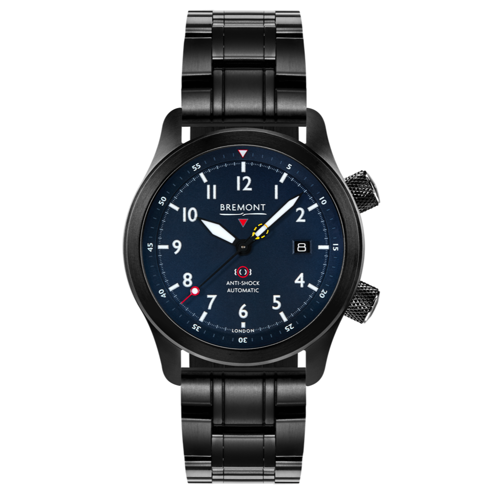 Bremont Watch Company Configurator DLC Strap / Regular / Deployment Clasp MBII Custom DLC, Blue Dial with Anthracite Barrel & Closed Case Back