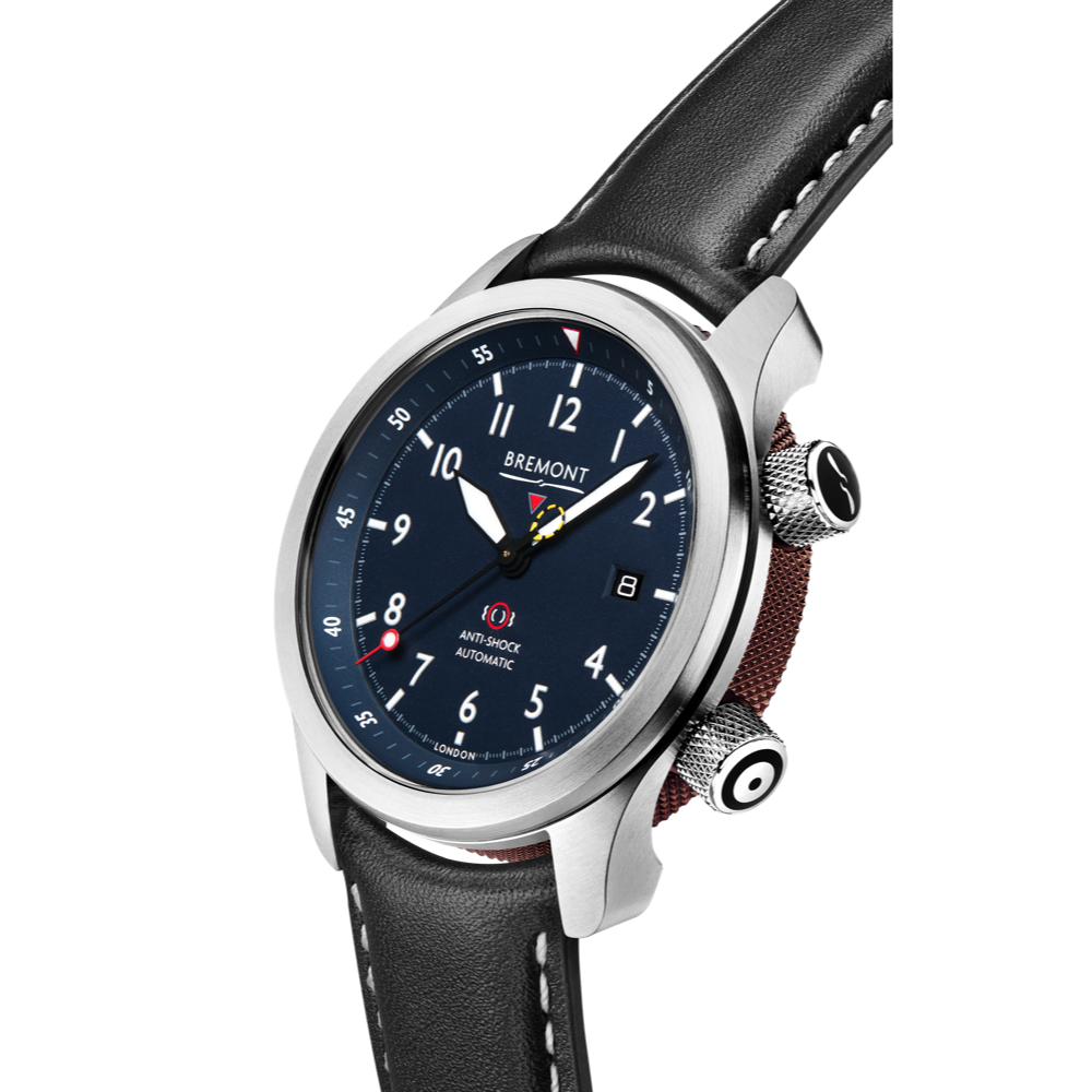Bremont Watch Company Configurator MBII Custom Stainless Steel, Blue Dial with Anthracite Barrel & Closed Case Back