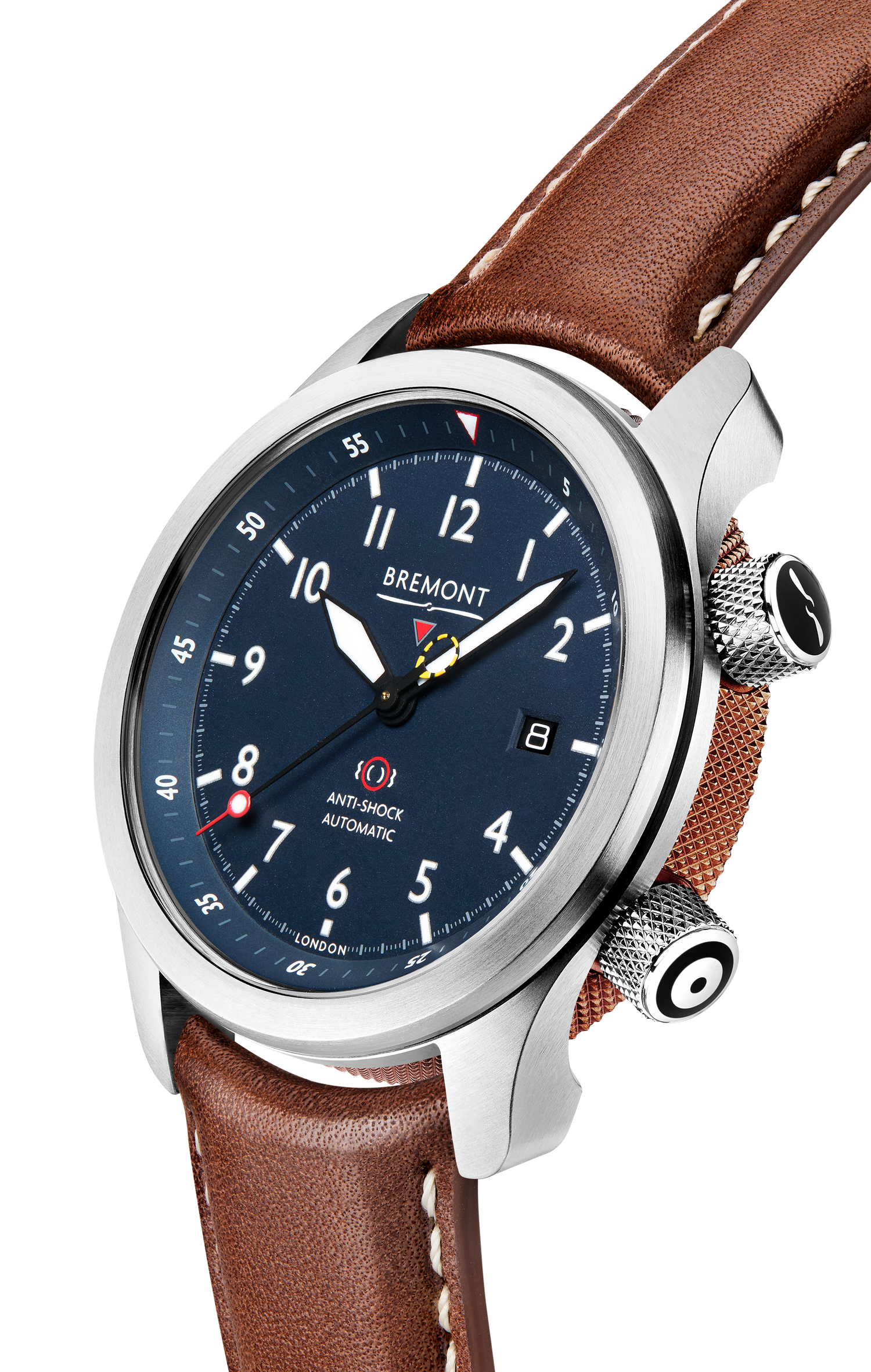 Bremont Watch Company Configurator MBII Custom Stainless Steel, Blue Dial with Bronze Barrel & Closed Case Back