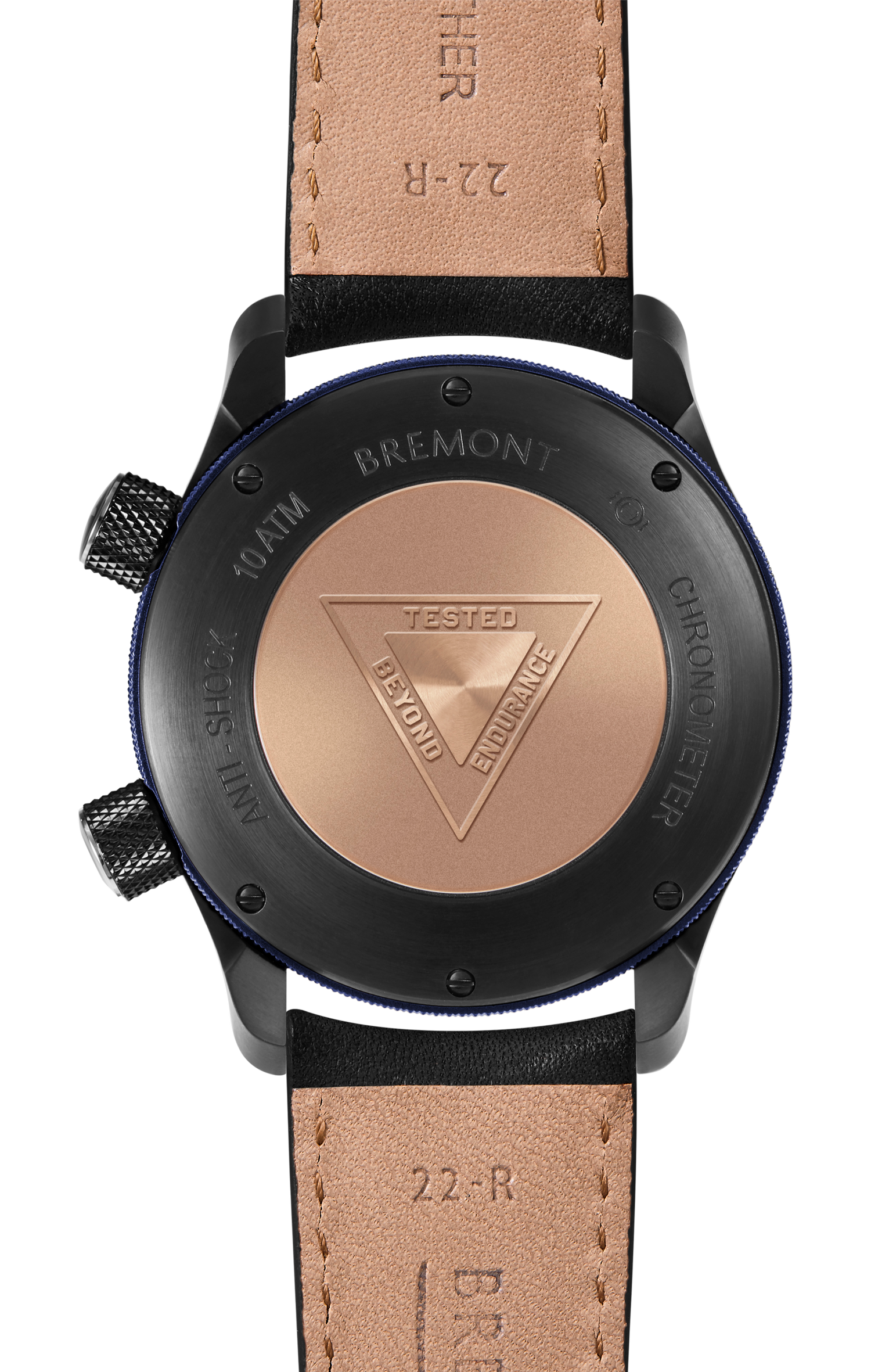 Bremont Watch Company Configurator MBII Custom DLC, Black Dial with Dark Blue Barrel & Closed Case Back