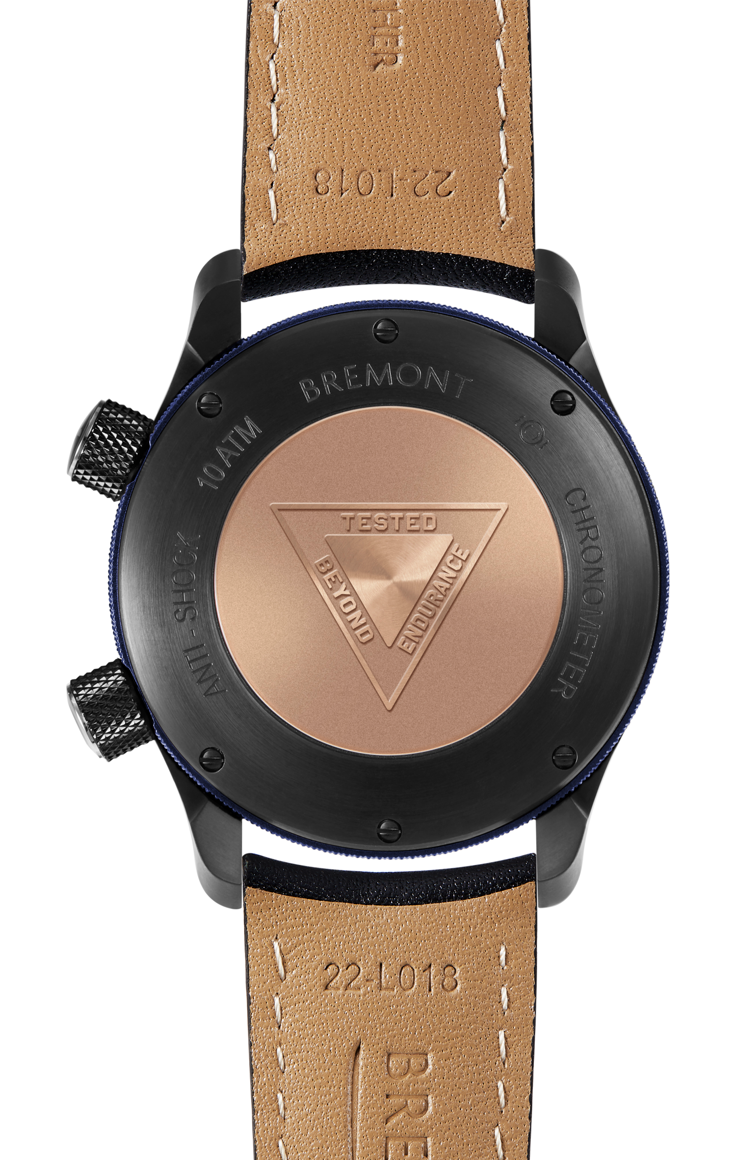 Bremont Watch Company Configurator MBII Custom DLC, Black Dial with Dark Blue Barrel & Closed Case Back