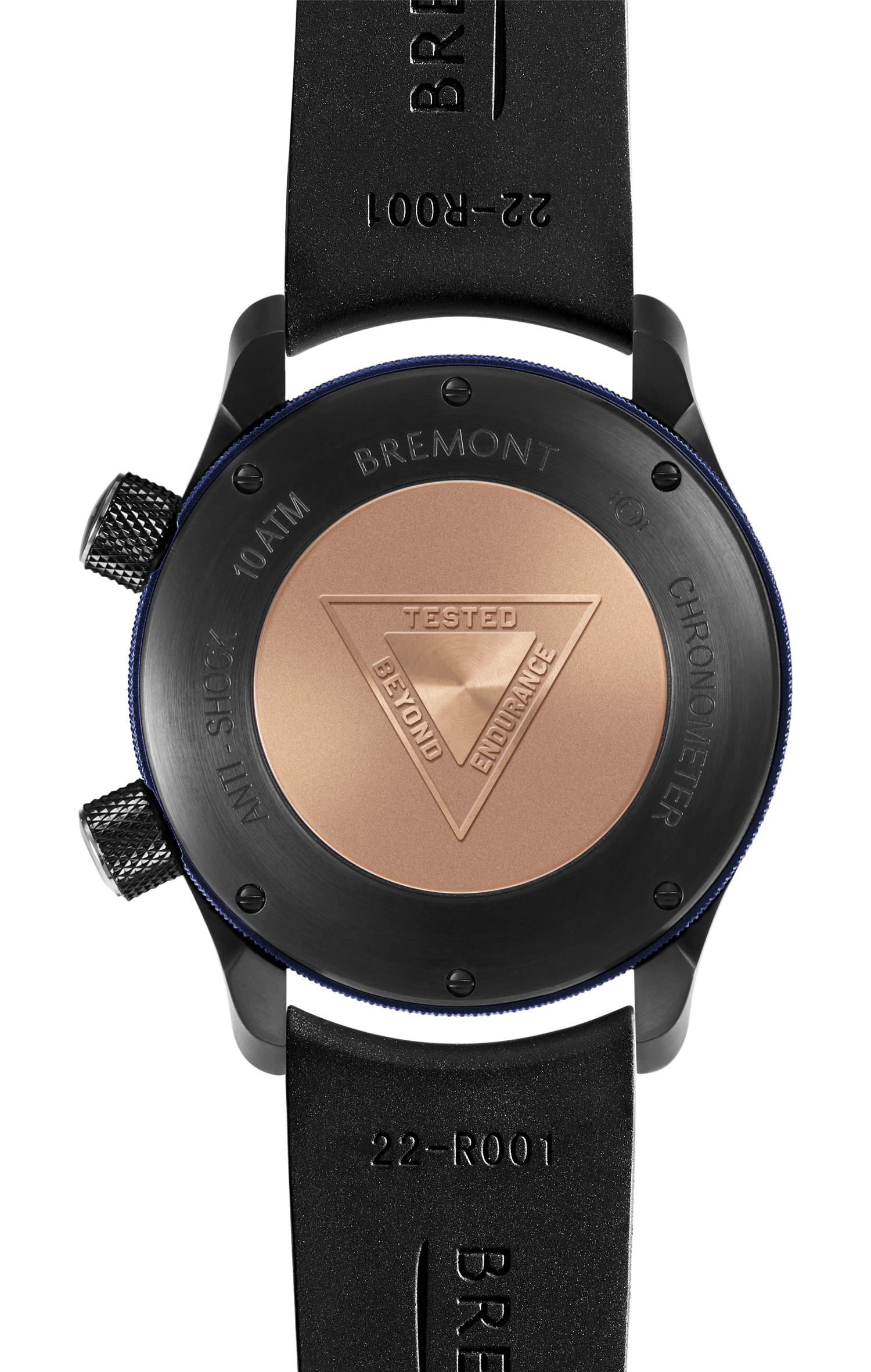 Bremont Watch Company Configurator MBII Custom DLC, Black Dial with Dark Blue Barrel & Closed Case Back