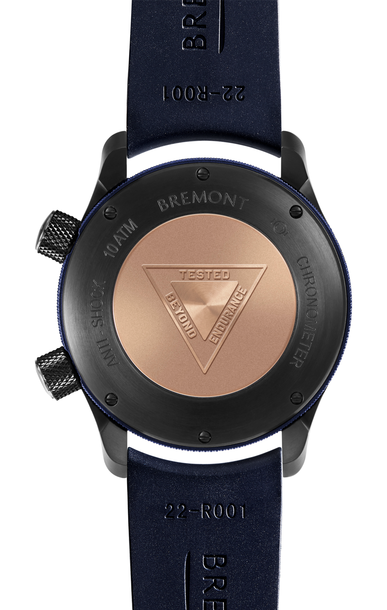 Bremont Watch Company Configurator MBII Custom DLC, Black Dial with Dark Blue Barrel & Closed Case Back