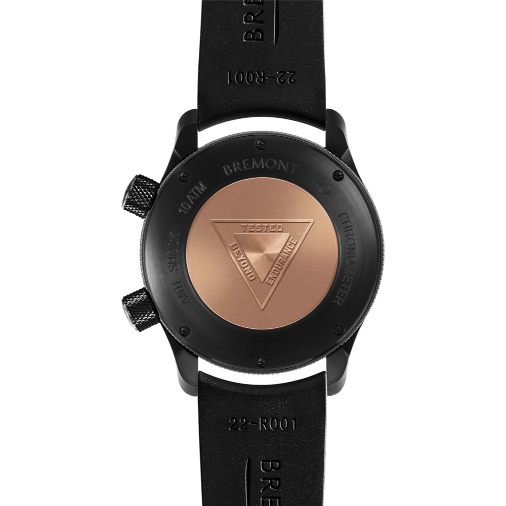 Bremont Watch Company Configurator MBII Custom DLC, Black Dial with Titanium Barrel & Closed Case Back