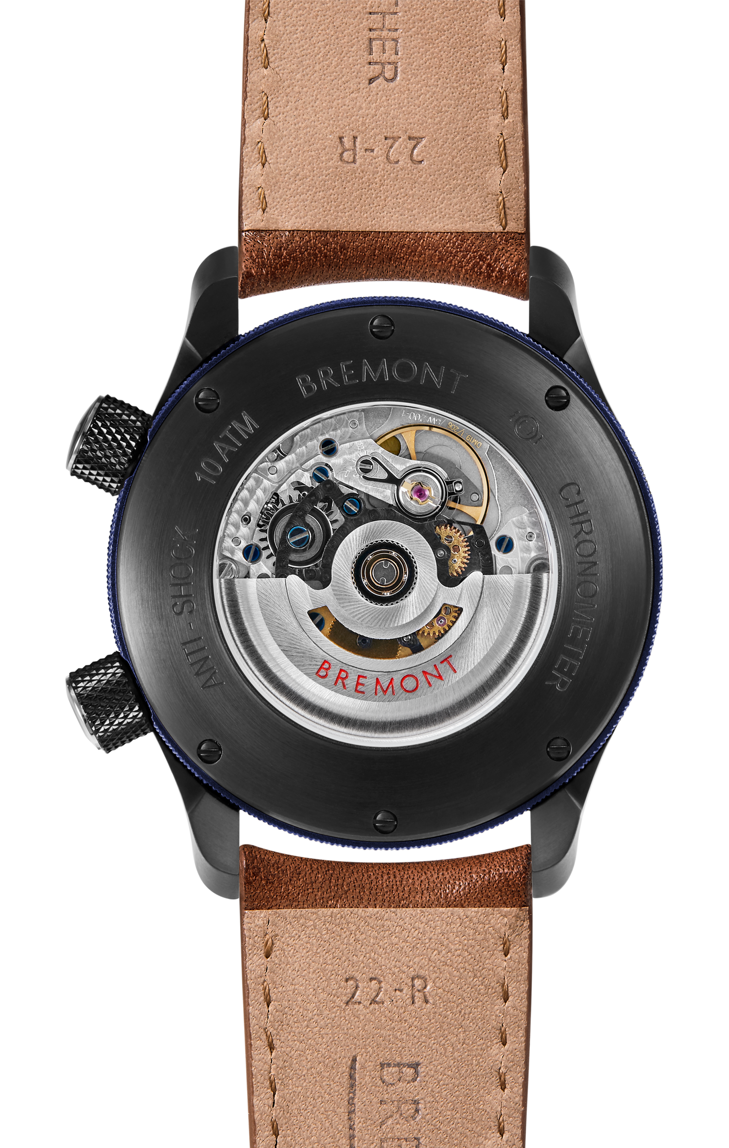 Bremont Watch Company Configurator MBII Custom DLC, Black Dial with Dark Blue Barrel & Open Case Back