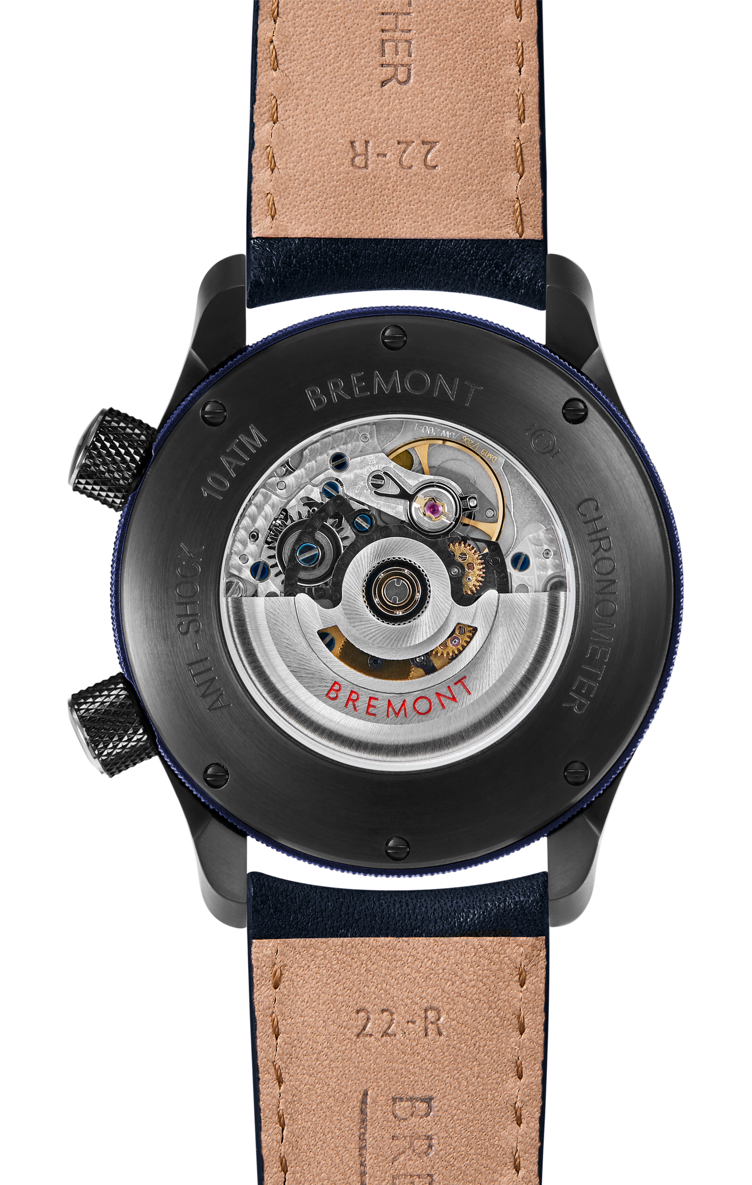 Bremont Watch Company Configurator MBII Custom DLC, Black Dial with Dark Blue Barrel & Open Case Back