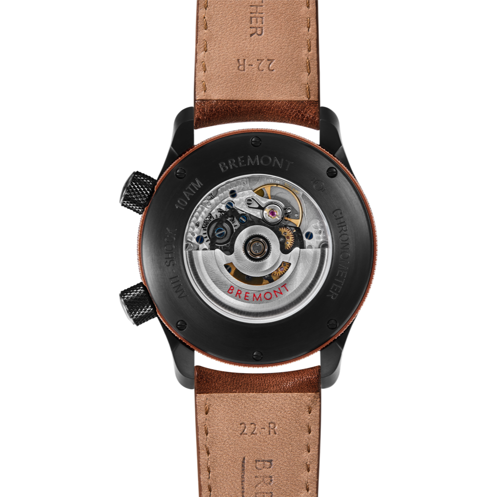 Bremont Watch Company Configurator MBII Custom DLC, Black Dial with Bronze Barrel & Open Case Back