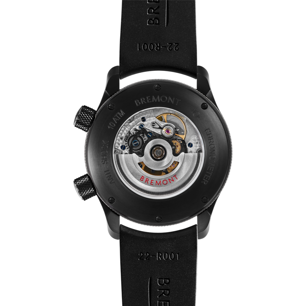 Bremont Watch Company Configurator MBII Custom DLC, Black Dial with Titanium Barrel & Open Case Back