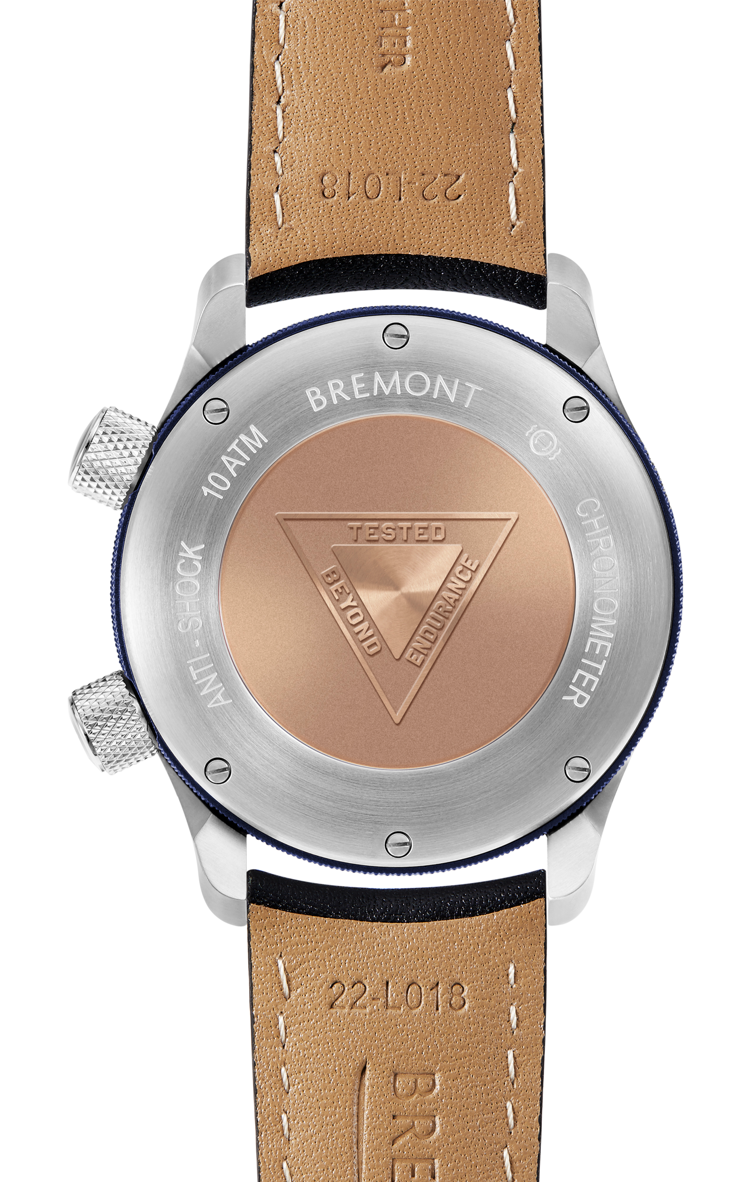 Bremont Watch Company Configurator MBII Custom Stainless Steel, Black Dial with Dark Blue Barrel & Closed Case Back