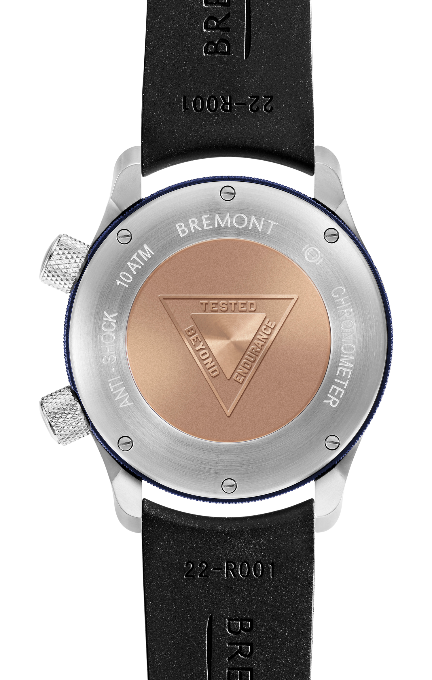 Bremont Watch Company Configurator MBII Custom Stainless Steel, Black Dial with Dark Blue Barrel & Closed Case Back
