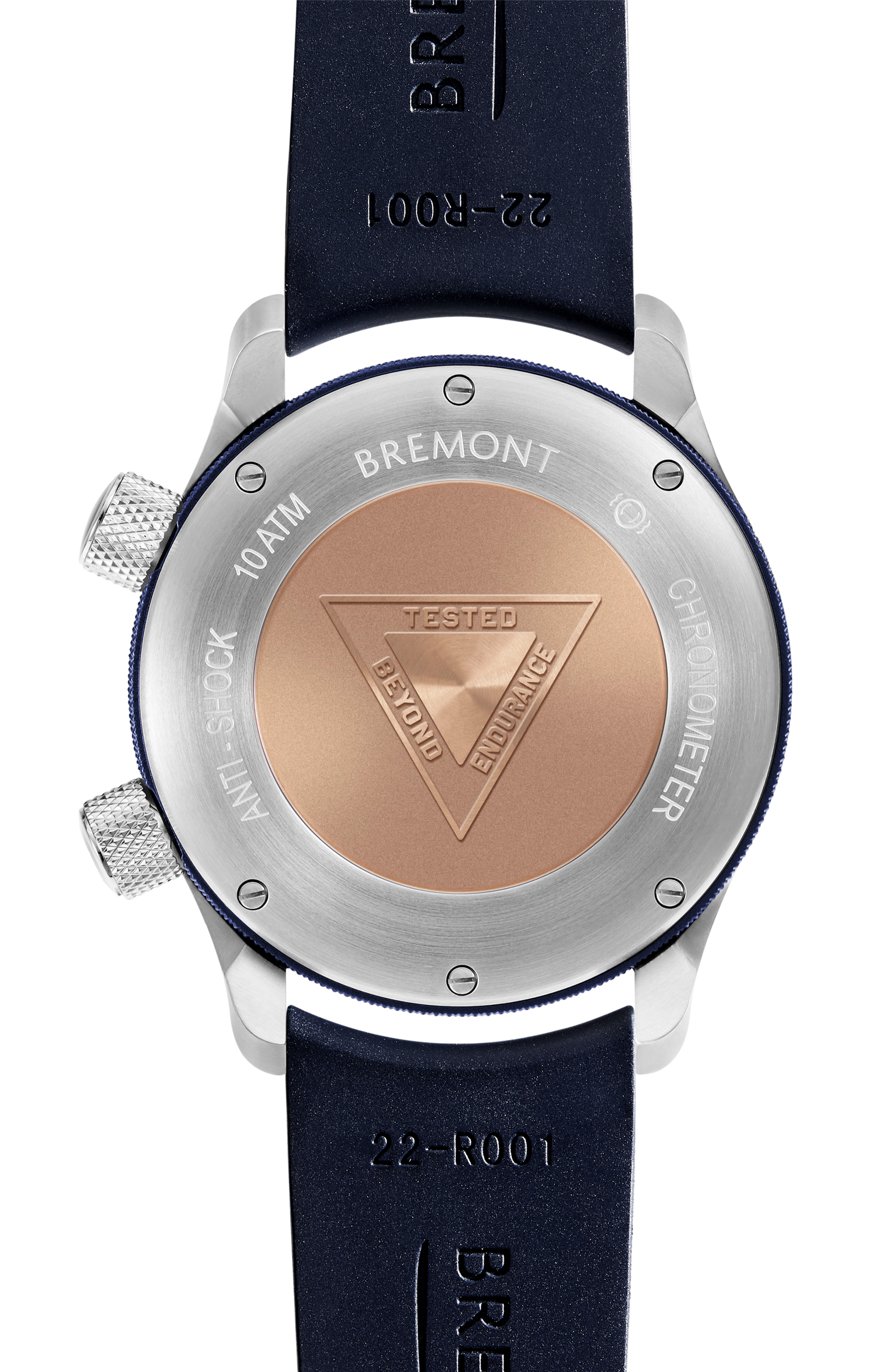 Bremont Watch Company Configurator MBII Custom Stainless Steel, Black Dial with Dark Blue Barrel & Closed Case Back