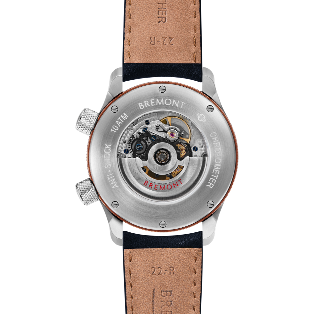 Bremont Watch Company Configurator MBII Custom Stainless Steel, White Dial with Bronze Barrel & Open Case Back
