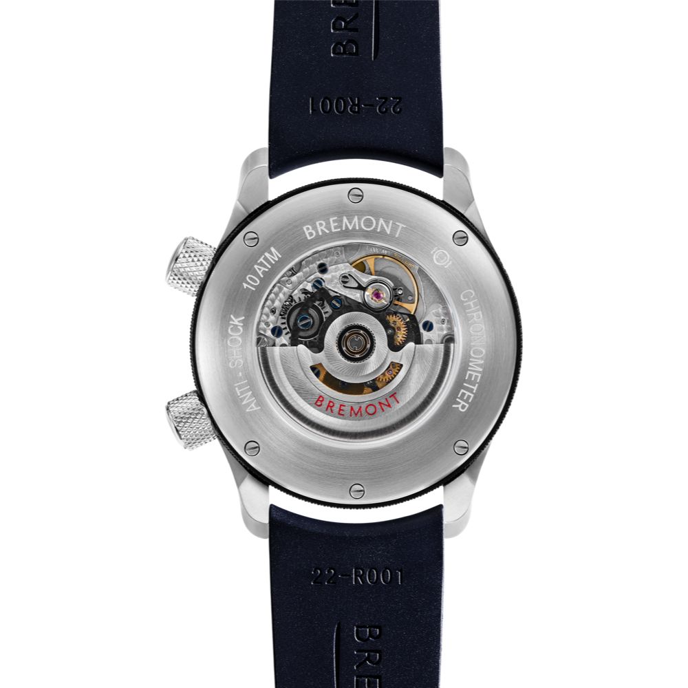Bremont Watch Company Configurator MBII Custom Stainless Steel, Black Dial with Jet Barrel & Open Case Back