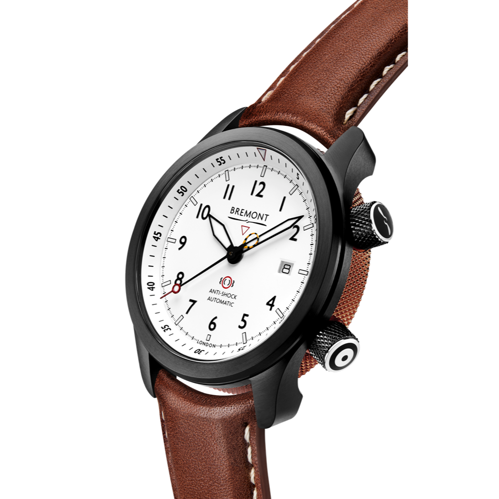 Bremont Watch Company Configurator MBII Custom DLC, White Dial with Bronze Barrel & Closed Case Back