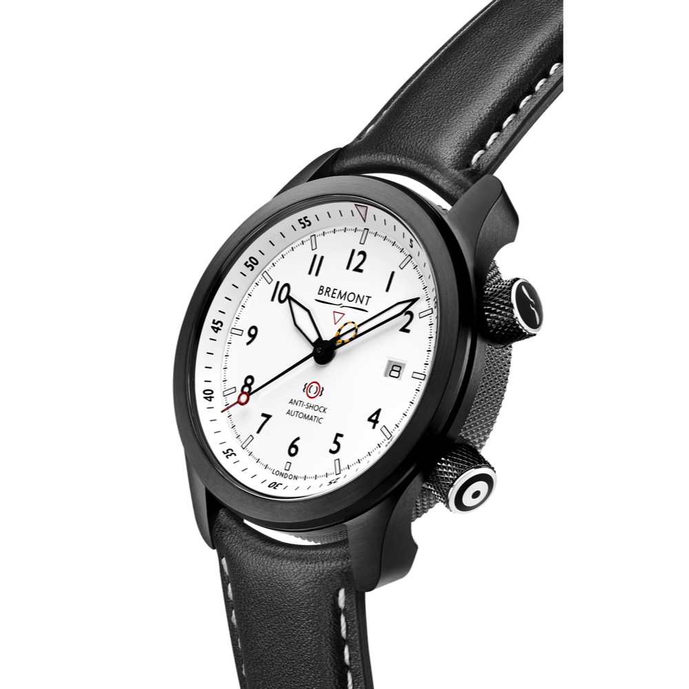Bremont Watch Company Configurator MBII Custom DLC, White Dial with Titanium Barrel & Closed Case Back