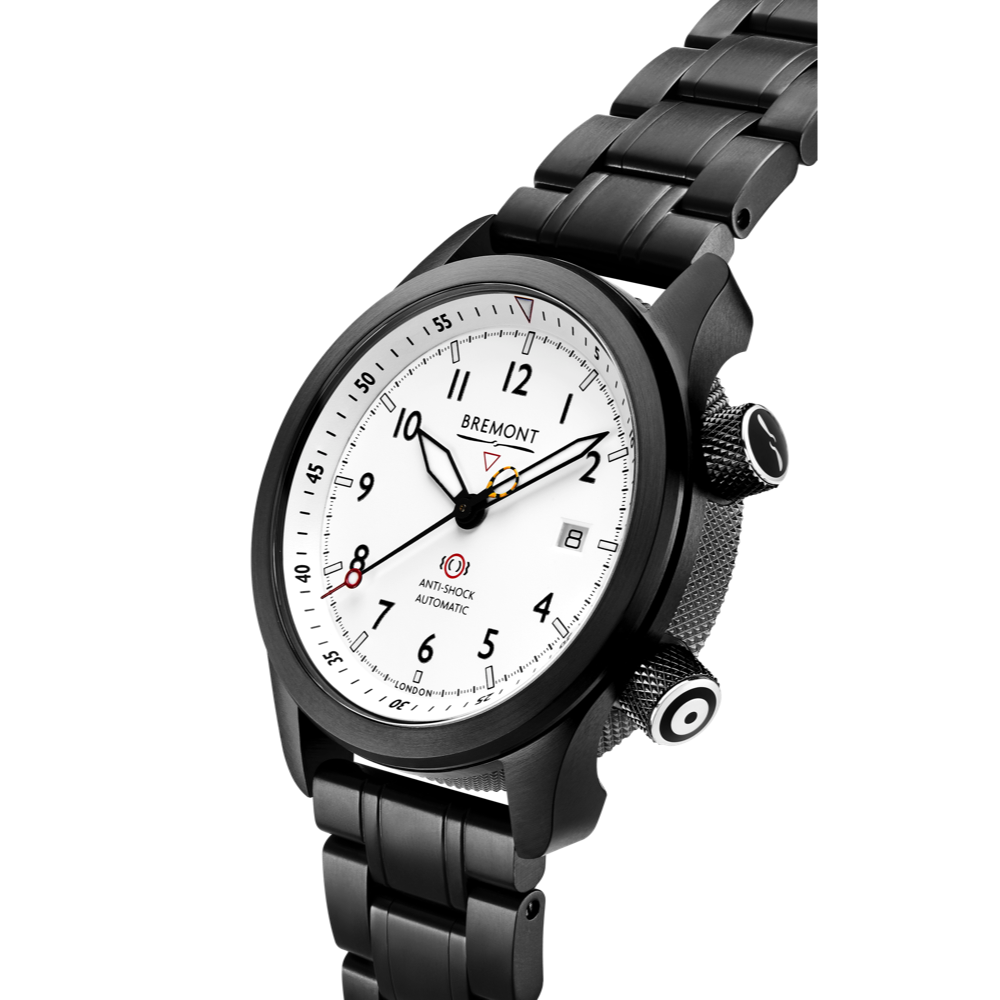 Bremont Watch Company Configurator MBII Custom DLC, White Dial with Titanium Barrel & Closed Case Back