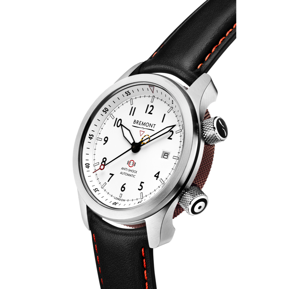 Bremont Watch Company Configurator MBII Custom Stainless Steel, White Dial with Anthracite Barrel & closed Case Back